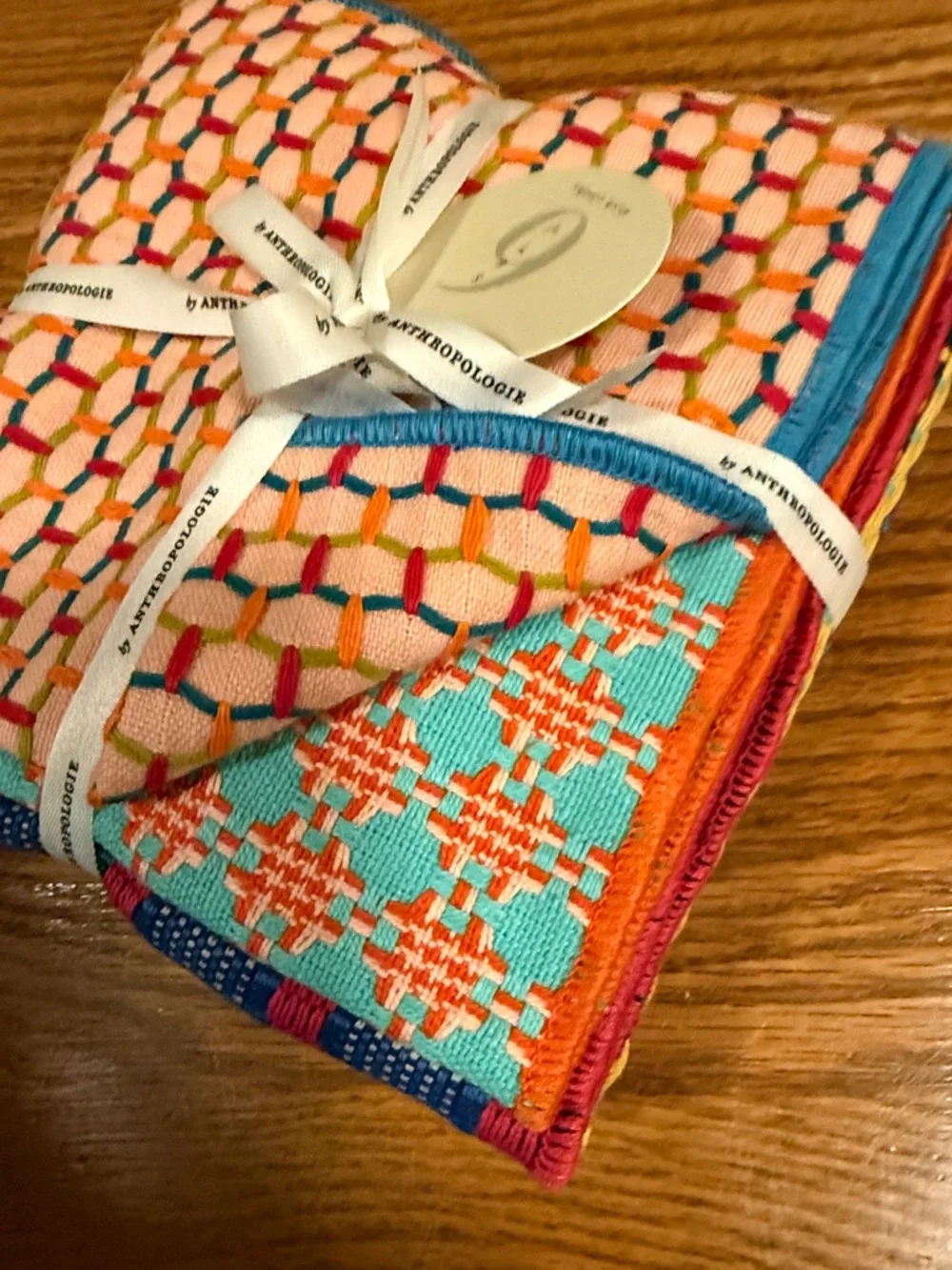 NWT Anthropologie Geo Dish Cloths Set of 6 - Picture 4 of 5